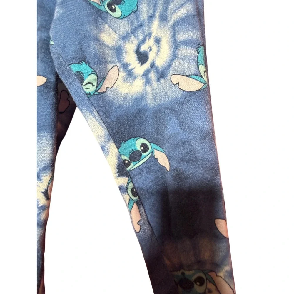 Disney Lilo and Stitch Blue Tie Dye Pullover Sweatshirt Kids XL 16-18 Raglan